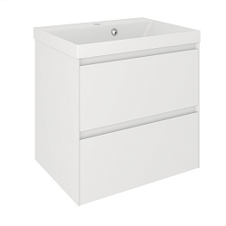 Тумба подвесная ASTRA 60 /2ящ/белая/раковина Астория Florentina/AQUA DE MARCO