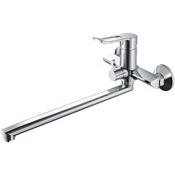 Смеситель для ванны, длинный излив, латунь, хром HB22556