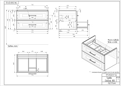 Тумба подвесная CLASSIC 80 зеленый матовый