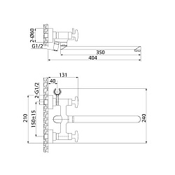 ACRSBL2i10WA, Смеситель для ванны с длинным изливом, Acros, ID