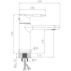 Смеситель для раковины HB10564-7