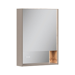 Шкаф зеркальный Gleam 60.1D, амарок /дуб вотан