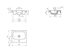 Раковина: COLOUR COL 50 B 1 отв., белый