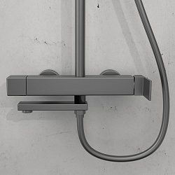 Душевая стойка Cube VSFS-1C1GM с изливом, вороненая сталь, , шт