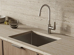 Смеситель для кухни MODUO однорычажный белый с гибким изливом белый