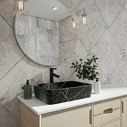 Corpa Nera Grossi/Гросси 50 раковина накладная, черный мрамор