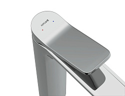 Вывод Смеситель для раковины высокий ODRA однорычажный клик клак