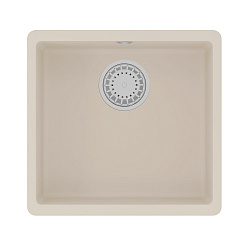 SINARA 440-U Мойка кухонная из кварцгранита цвет: шампань  комплектация: крепеж, сливная арматура с