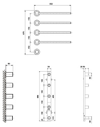 Полотенцесушитель электрический Vincea VTD-2H1BN, брашированный никель, таймер, , шт