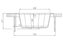 Мойка кухонная Мида,графит