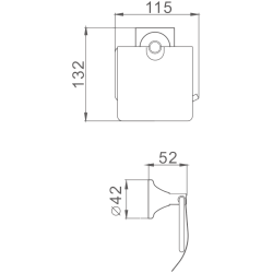 Держатель для туалетной бумаги, хром HB8503