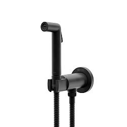 Встраиваемый смеситель с гигиеническим душем, латунь/чёрный LM7171BL