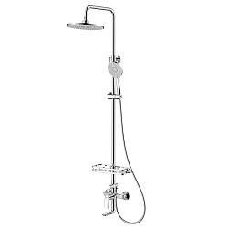 VERBA Душевая система с верхним душем с пов.изливом, рег.высота, латунь/хром, LM11462C