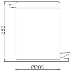Ведро для мусора 5л HB702