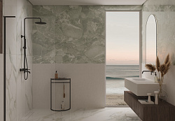 Душевая стойка Villa VSFS-1VL1MB с изливом, 25см верх. душ из нерж. стали, черный, , шт