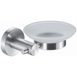 Мыльница стеклянная, нержавеющая сталь HB8302