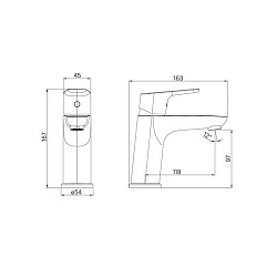 Смеситель для умывальника, Zodiac, IDDIS, ZODSB00i01