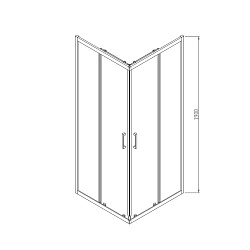 Душевой уголок Alpha VSS-3AL900CLG, 900*900, брашированное золото, стекло прозрачное, , шт