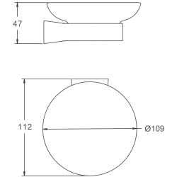 Мыльница, хром B91102