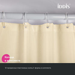 Штора для ванной, 200x180 см, Полиэстер, IDDIS, BD02P18i11