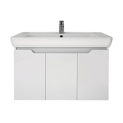 DREJA.eco Тумба Q (D), 80 см, подвесная, 3 дверцы, белый глянец (Дрея Q 80)
