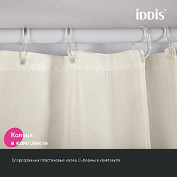 Штора для ванной, 200x180 см, Полиэстер, IDDIS, BD04P18i11