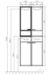 Шкаф 1-ств. Флай Бел/Дуб КРАФТ бел прав