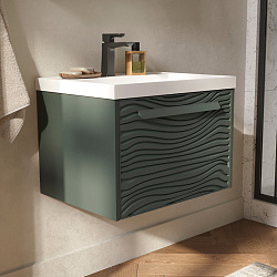 Тумба подвесная Gleam 60.1Y, зеленый камень/дуб вотан (78857(60))