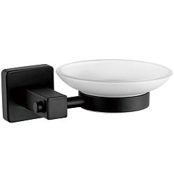 Мыльница стеклянная, черный HB8902