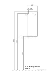 Модуль для зеркала Терра 35 Дуб Кантри/Антрацит