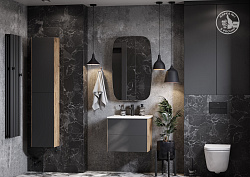 Зеркальный шкаф Сохо 60 Графит правый