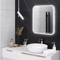 Зеркало/LED-подсветка (50см*60см)/сенсор.выключатель Milan/AQUA DE MARCO