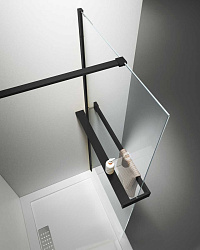 Душевая перегородка Walk-In HR VSW-4HR900CLB, 900*2000, черный, стекло прозрачное, , шт