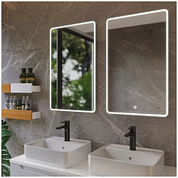 DREJA.eco Зеркало POINT, 50x80 см, сенсорный выключатель, LED-подсветка