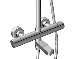 Душевая система VIVO (смеситель термостатический) с изливом 3 режима шланг 150