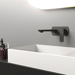 Смеситель для раковины Next VBFW-1N1MB встраиваемый однорычажный, черный , , шт