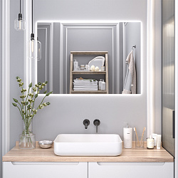 Зеркало/LED-подсветка (70см*100см) сенсор.выключатель Sirius/AQUA DE MARCO