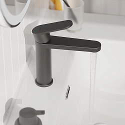 Смеситель для раковины Pragma Olako, матовый черный, OLK3.BFWL.016