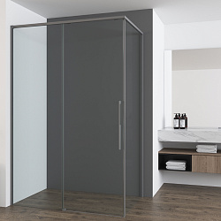 Душевой уголок Ultima VSR-7UL9012CLGM, 1200*900, вороненая сталь, стекло прозрачное, , шт