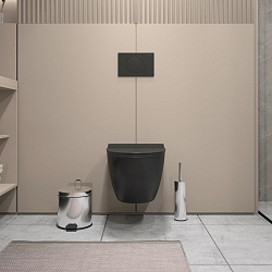 Corpa Nera Bosso S/Боссо С унитаз подвесной безободковый, торнадо, быстр.сиденье с микролифтом, черн