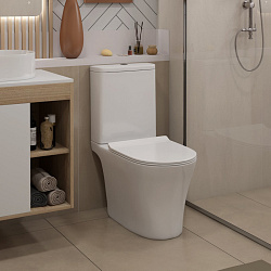 Corpa Nera Donelli S/Донелли С унитаз-компакт безободковый, быстрос.сиденье с микролифтом, белый