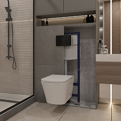 Corpa Nera Paganini/Паганини  клавиша смыва, двойной смыв, черный матовый