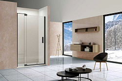 Душевая дверь Extra VDP-1E9010CLB, 900/1000, черный, стекло прозрачное, , шт