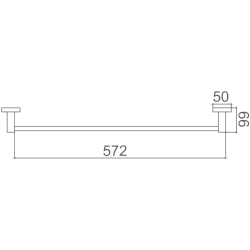 Держатель для полотенец 600 мм, черный HB8901