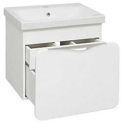 Тумба /2 ящ/подвесная/белый/раковина MODUO(60см) Skandi/AQUA DE MARCO