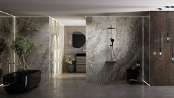 Душевая стойка Inspire VSFS-3I12TMB термостатическая с изливом, 30см верх.душ, черный, , шт