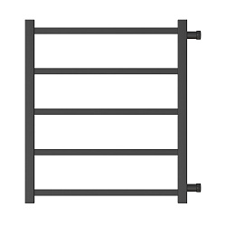 Полотенцесушитель водяной Point Вега PN71556B П5 500x600 с боковым подключением 500, черный