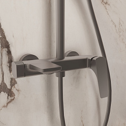 Душевая стойка Puro VSFS-5P1GM с изливом, вороненая сталь, , шт