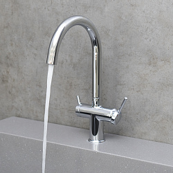 MINIMA Смеситель для кухни с подключением к фильтру питьевой воды, латунь/хром, LM3861C