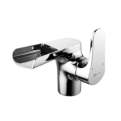 ВЫВОД SHIFT Смеситель для раковины, монолитный, каскадный, высота излива 12 см, латунь/хром